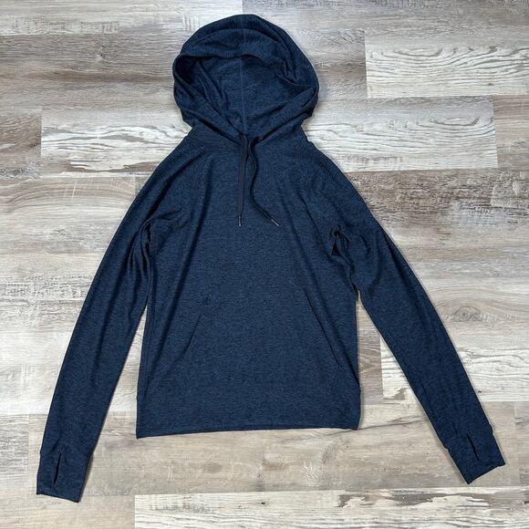 Outdoor Voices Navy Performance Hoodie Long Sleeve Small Stretch Activewear - Picture 1 of 6